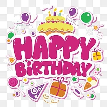 colorful birthday with cake and gift vector powder decoration pink png, Powder, Decoration gift birthday cake vector hd png images