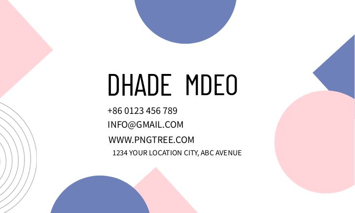 colorful geometric business card