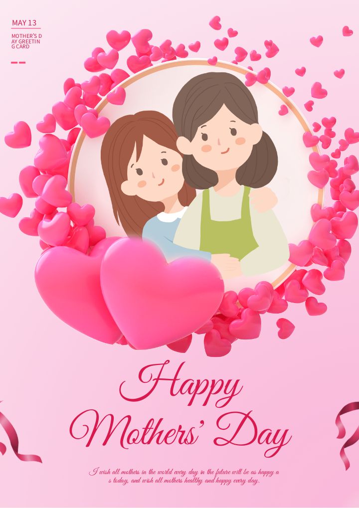 pink mother's day card