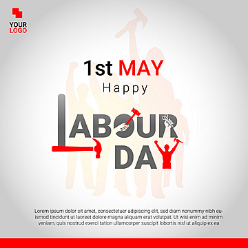 1st may labour day poster vector Template