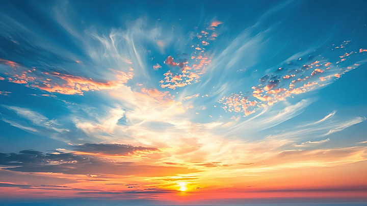 abstract cloudy background beautiful natural streaks of sky and clouds red sky at sunset, Abstract, Air, Atmosphere Background image