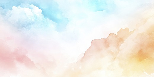 abstract watercolor background with pastel colors like light blue and pink mix with orange and yellow colors, Abstract, Watercolor, Background Background image