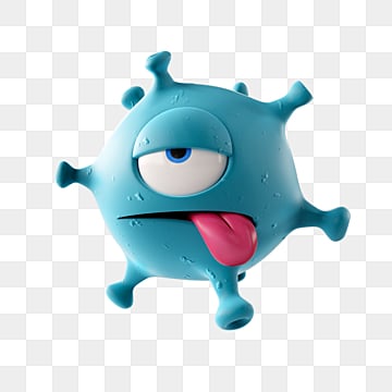 anthropomorphic virus with tongue out, Virus, Tongue tongue out clipart hd png