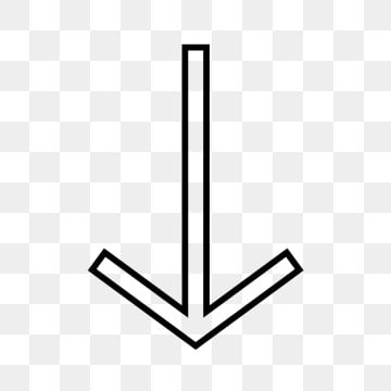 arrow down line black icon arrow icons line icons black icons png, Arrow Icons, Line Icons arrow pointing down clipart transparent png hd