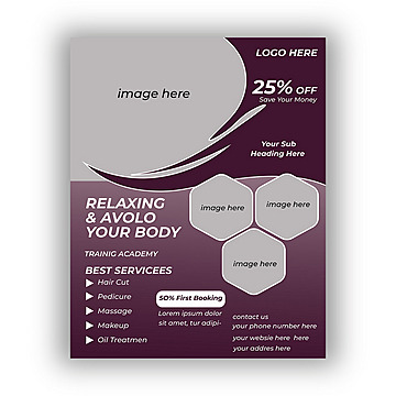 beauty and spa salon flyer Template