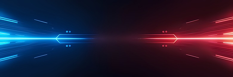 blue red shapes on black background, Blue And Red Banner, Background Banner, Futuristic Background image