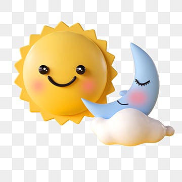 cartoon sun moon emoji, Emoji, Sun sun and moon png picture