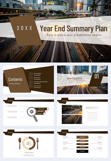 creative mid year plan summary ppt template