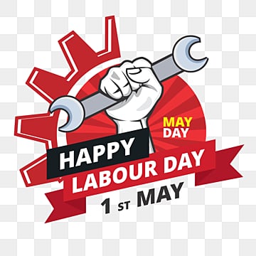 greeting of labour day 1 may, Buruh Day, May Day 1-May clipart hd png