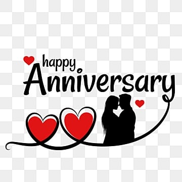 happy anniversary wedding or engagement transparent background sticker PNG