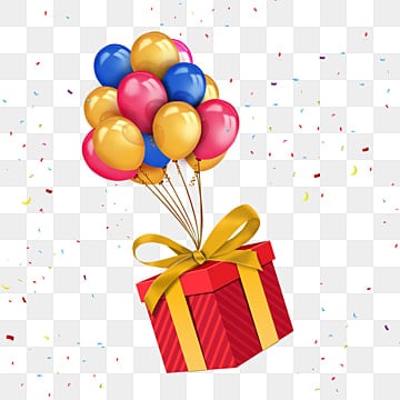 happy birthday ballons with birthday gift box png happy birthday birthday vibrant ballons png, Happy Birthday, Birthday happy birthday ballons hd transparent