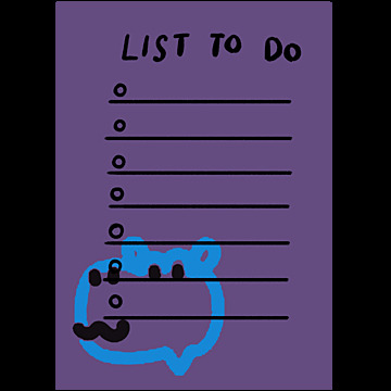 hippo blue Template