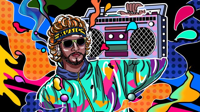mobile candy color music recorder hip hop man punk crazy trend, Mobile Candy Color, Music hip hop music png picture