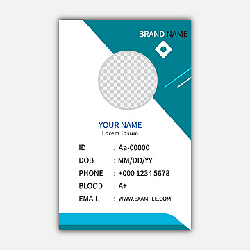 modern and clean id card design vector Template