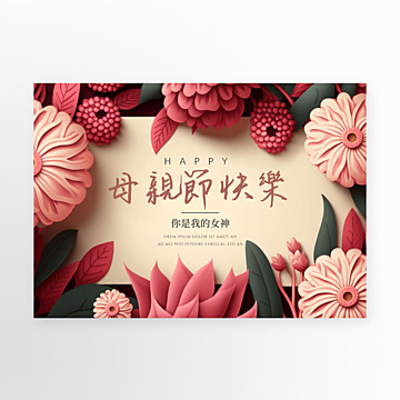 mothers day greeting card template Template