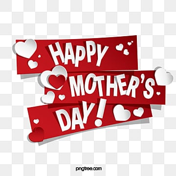 mothers day love red and white stereo paper cut font, Festival, Paper-cut mothers day font vector design images