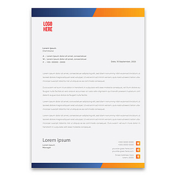 new letterhead template vector Template
