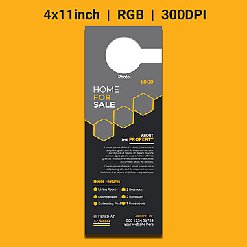 real estate door hanger Template