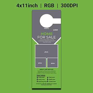 real estate door hanger template Template