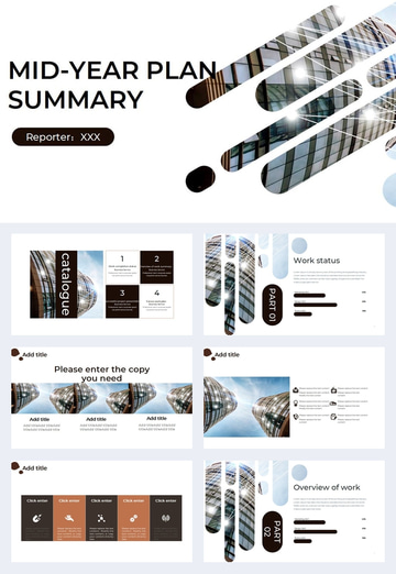 creative mid year plan summary ppt template