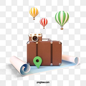retro suitcase map 3d element, Suitcase Clipart, Suitcase 3d suitcase clipart transparent png hd