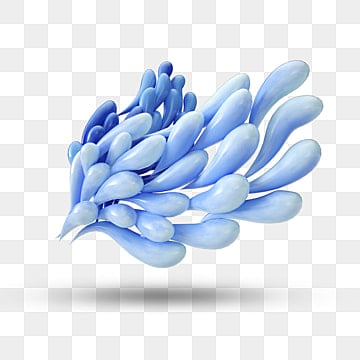 romantic blue wings 3d elements, Wing, Liquid element blue 3d images hd