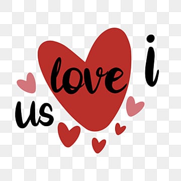 simple heart shape red heart i love us svg art word sentence, Svg, We love heart shape vector art png