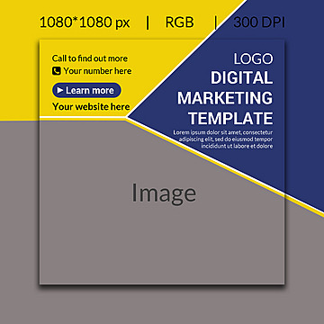 social media post design template for marketing agency Template