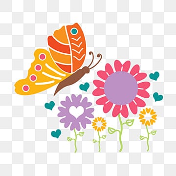 svg cartoon butterfly flower element, Butterfly, Svg butterflies svg vector art png