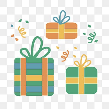 svg colorful flat gift elements, Svg, Colorful gifts color clipart png images