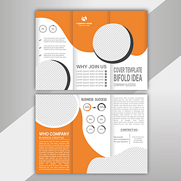 unique business company ad presentation template brochure trifold vector Template