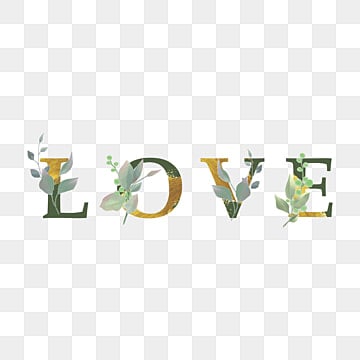watercolor love illustration with leaves PNG