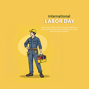 world labor day greeting card may 2025 Template