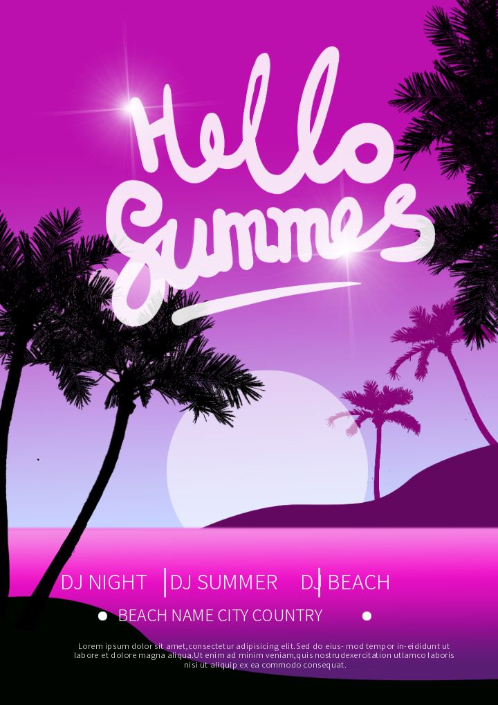 poster showcasing the lively summer nightlife