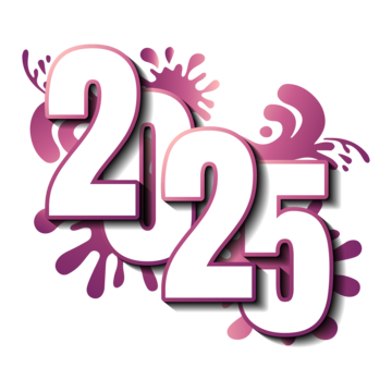 2025 happy new year vector PNG