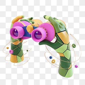 3d stereoscopic abstraction of hand green telescope, Hand, Telescope stereoscopic 3d png