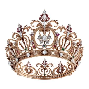 a 3d rendering of stunning golden crown with gemstones on an empty background royal 3d crown png, Royal, 3d, Crown PNG Image and Clipart