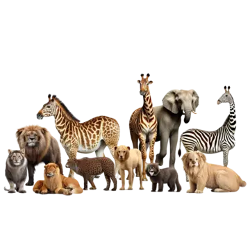 a group of animals with lioness and a group of animals with a lioness and a lioness a group of animals a lioness and a lioness png, A Group Of Animals With A Lioness And A Lioness, A Group Of Animals, A Lioness And A Lioness PNG Image and Clipart