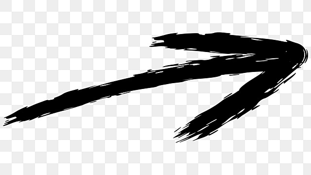 arrow shape black simple brush arrow black simple png, Arrow, Black brush arrow vector art png