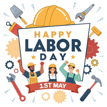 builders holding labor day sign, Labor Day 2025, International Labor Day, Happy Labor Day 2025 PNG Image and Clipart