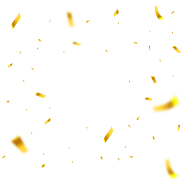 celebration background with confetti and gold ribbons overlay png vector illustration, Confetti, Celebration celebration gold confetti vector art png