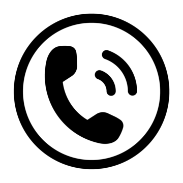 circle phone call icon in black color, Phone, Icon, Call PNG and Vector