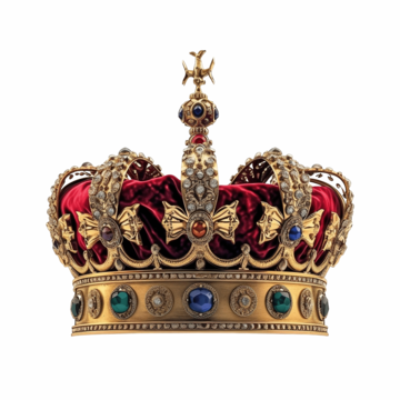 colored king crown over white crown king elegant png, Crown, King, Elegant PNG Image and Clipart
