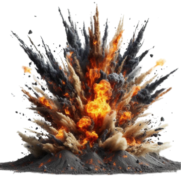 3d high definition 4k image featuring a realistic explosion effect transparent background 3d high definition 4k image featuring a realistic explosion effect transparent background isolated png, 3d High Definition 4k Image Featuring A Realistic Explosion Effect, Transparent Background, Isolated PNG Image and Clipart