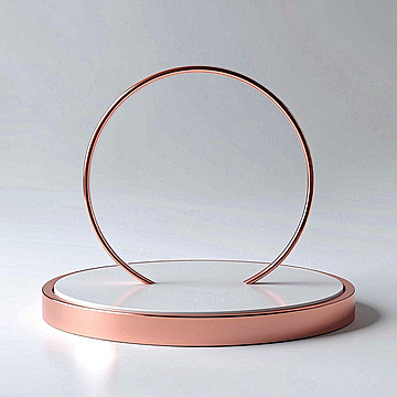 Elegant Rose Gold  White Luxury Podium Display  HighResolution 3D Render
