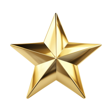glossy gold star 3d render shiny-star 3d-star gold-star png, Shiny-star, 3d-star, Gold-star PNG Image and Clipart