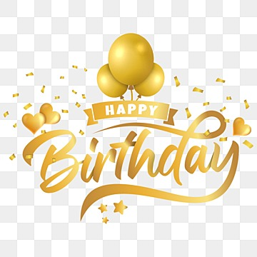happy birthday greetings golden lettering typography with realistic balloon and decorative items happy birthday happy birthday golden happy birthday typography png, Happy Birthday, Happy Birthday Golden realistic birthday balloons vector hd images