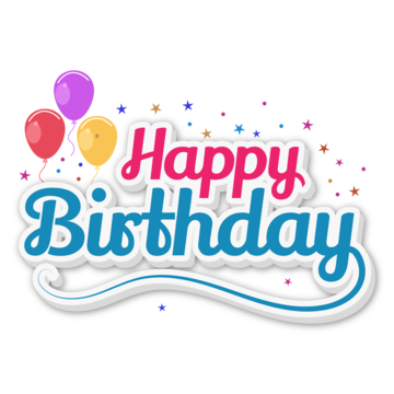 happy birthday lettering wishes with balloons text sticker transparent background vector birthday clipart happy clipart background clipart png, Birthday Clipart, Happy Clipart, Background Clipart PNG and Vector
