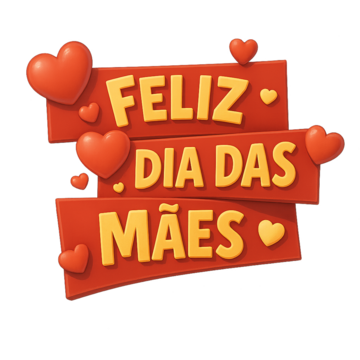 happy mothers day in brazil red decoration, Mothers Day, Mom Worked Hard, Happy Mothers Day PNG Image and Clipart