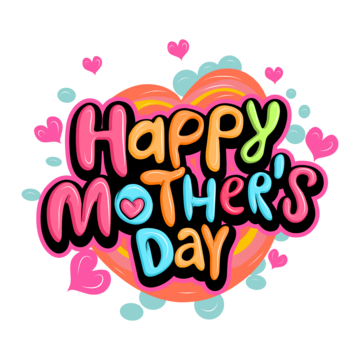 happy mothers day lettering vector PNG